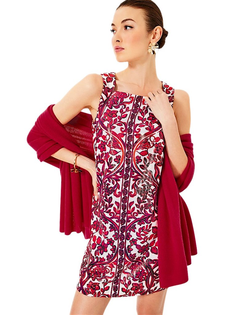 Lilly Pulitzer Ella Shift Dress In Coconut/Slice Of Paradise Nwt - Size 10